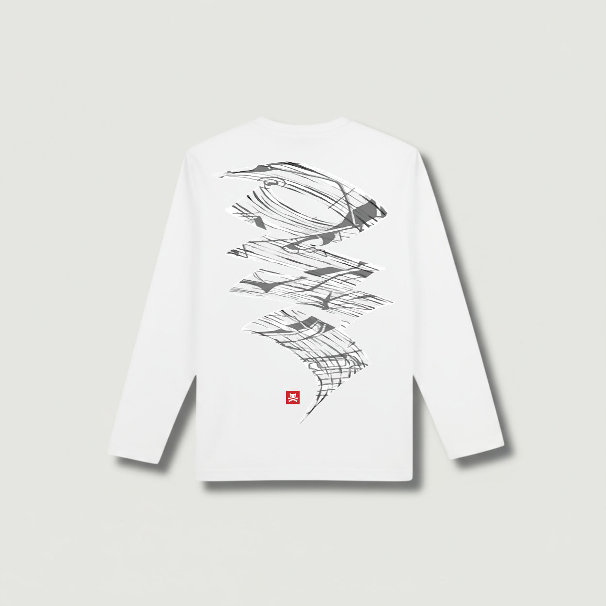 Darkline Back Long Sleeve White T-shirt