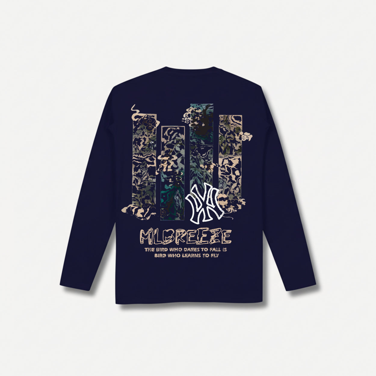 Fearless Fight Back Long Sleeve Navy T-shirt