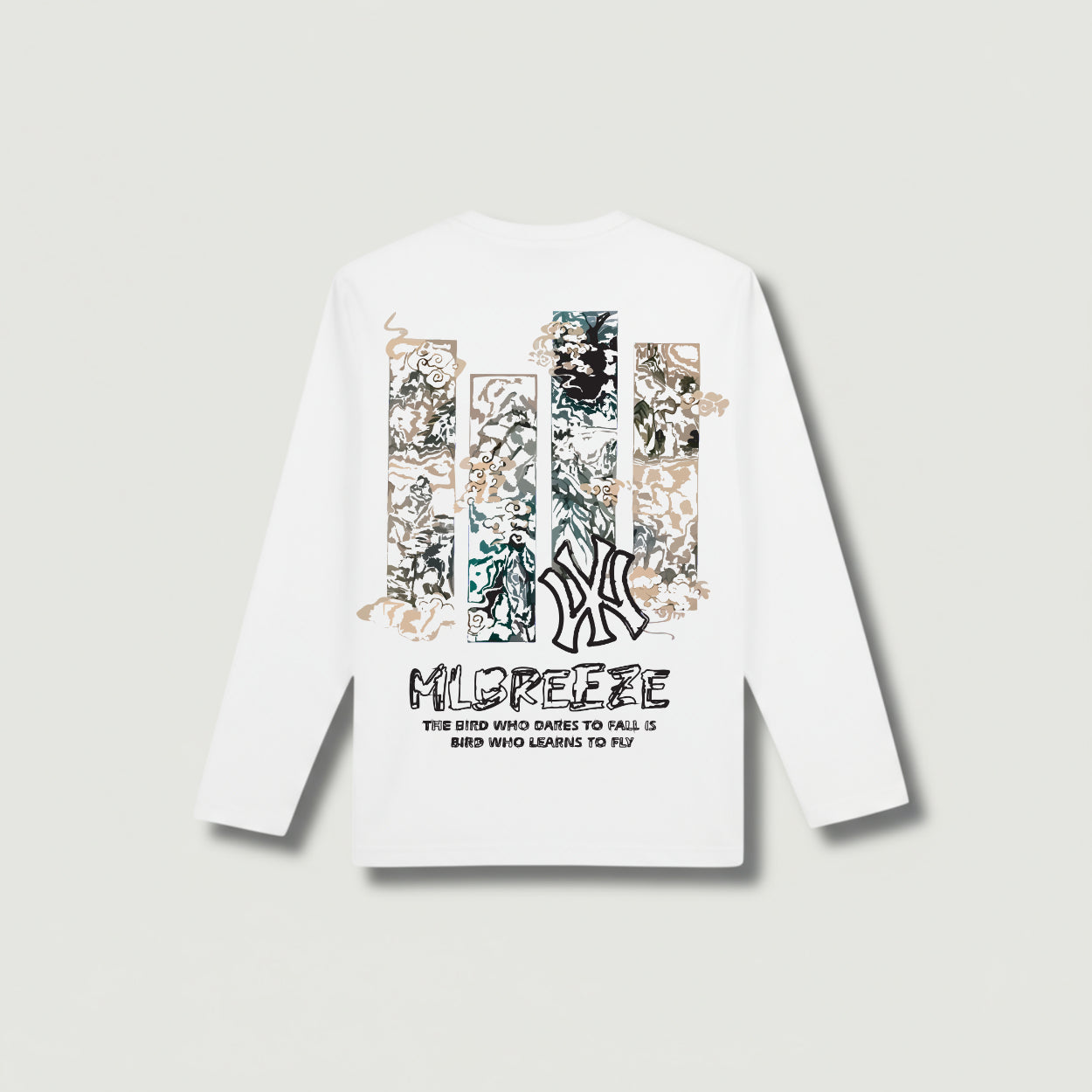 Fearless Fight Back Long Sleeve White T-shirt