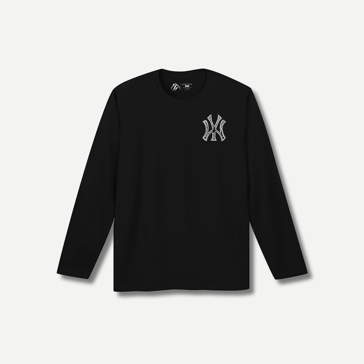 Fearless Fight Front Long Sleeve Black T-shirt