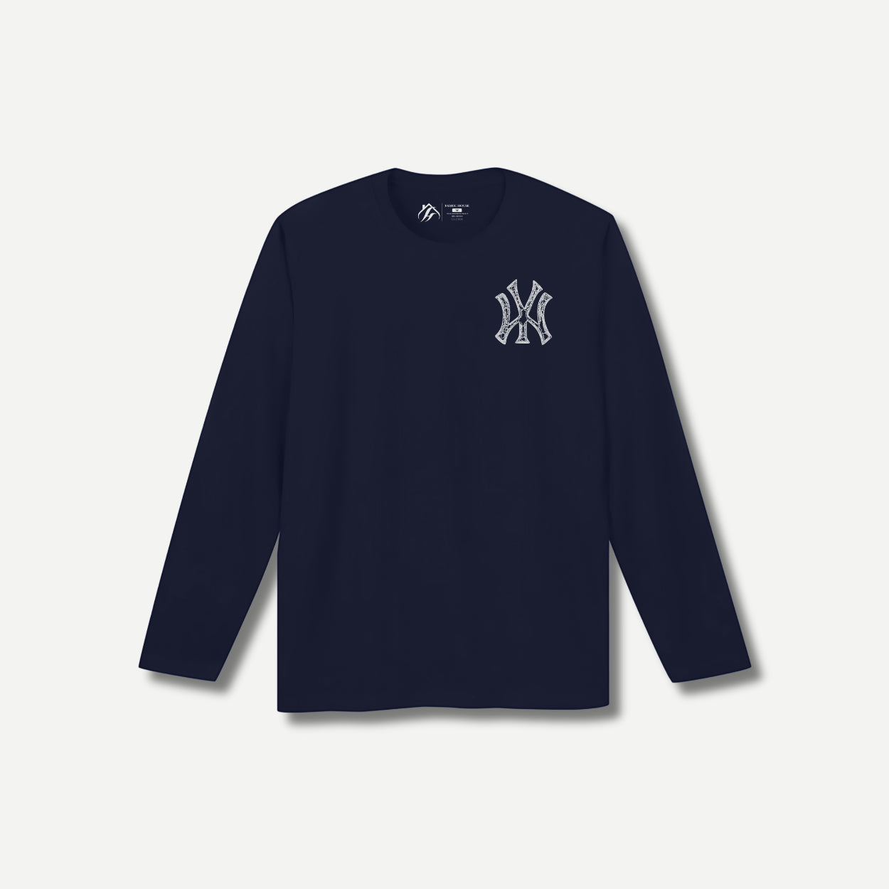Fearless Fight Front Long Sleeve Navy T-shirt