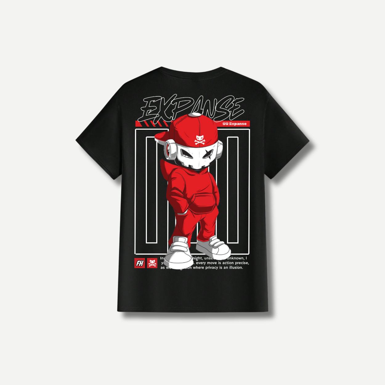GG Expanse Back Regular Black T-shirt