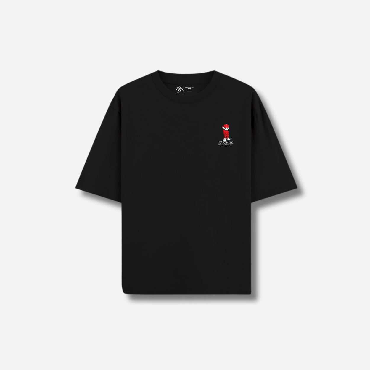 GG Expanse Front Oversize Black T-shirt