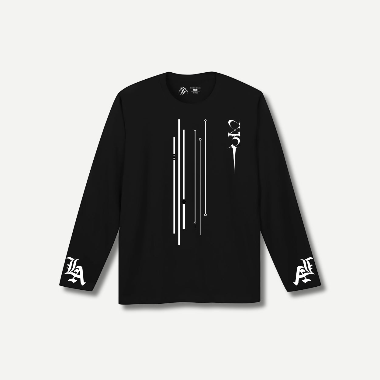 Neo Lines Long Sleeve Black T-shirt