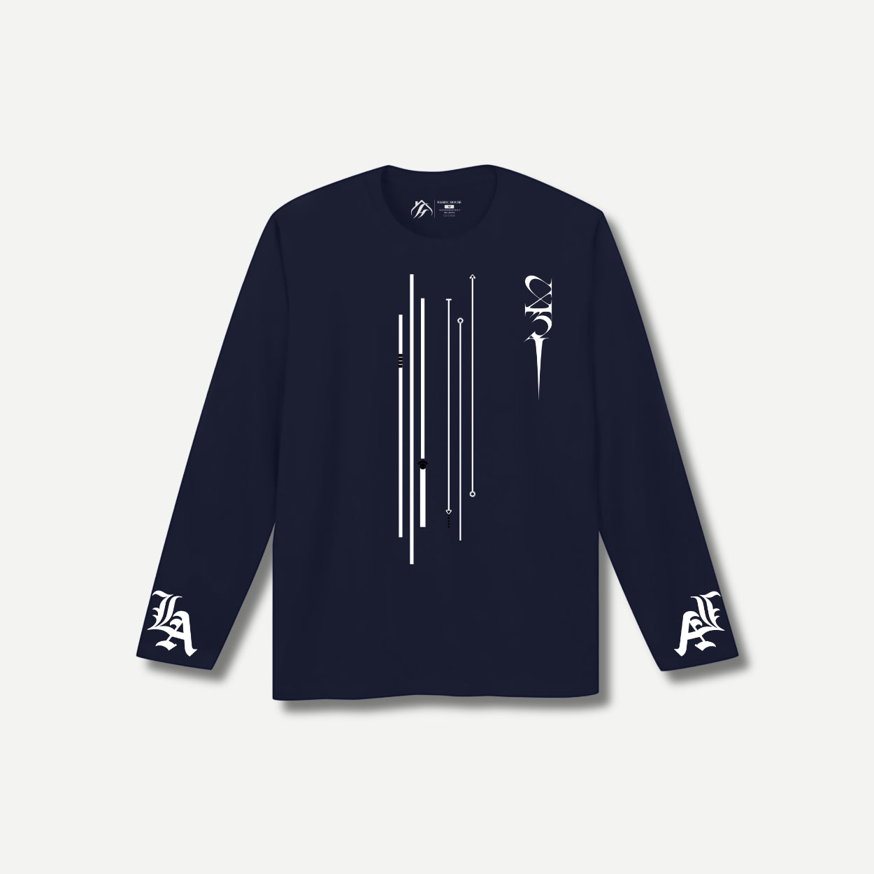 Neo Lines Long Sleeve Navy T-shirt