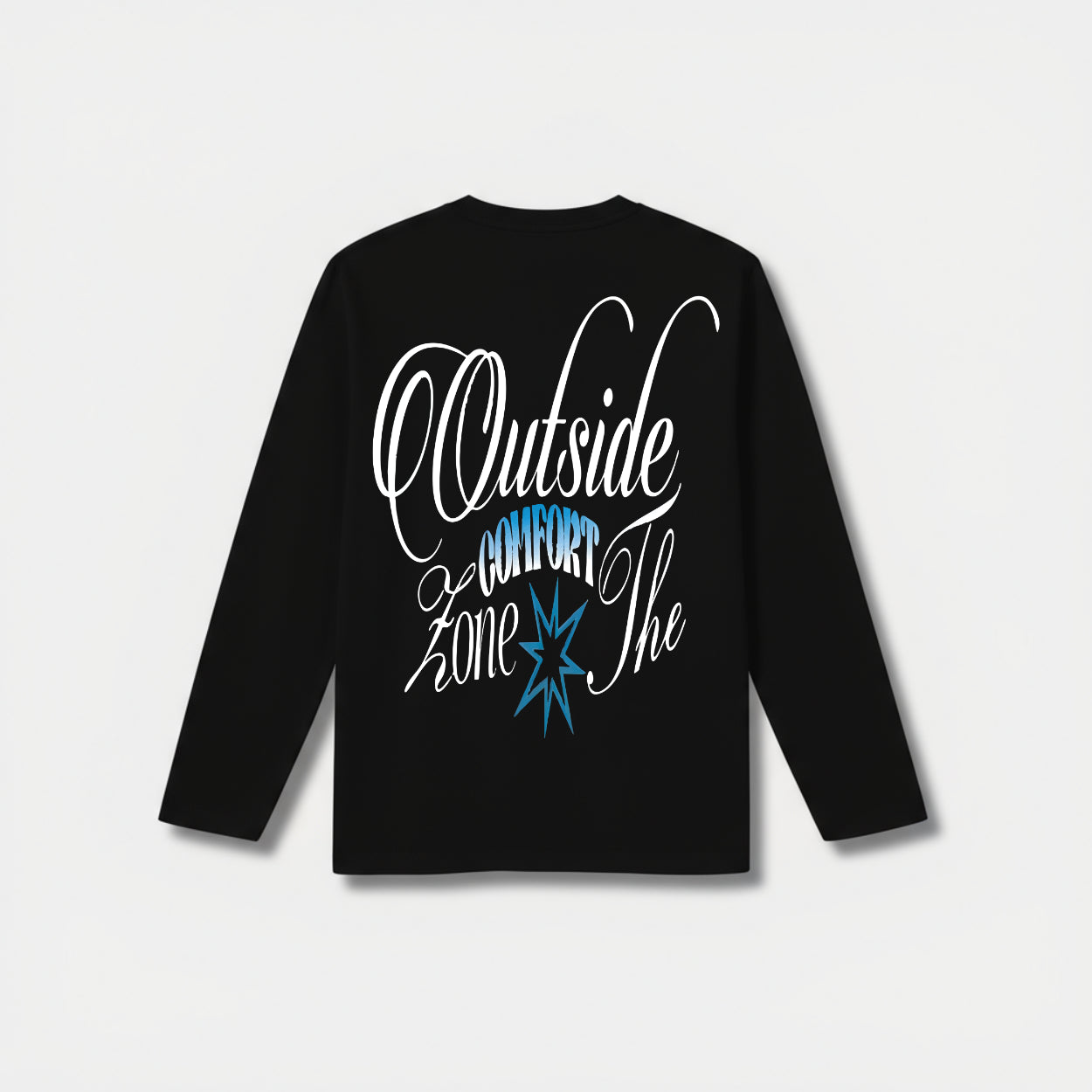 Outside Zone Back Long Sleeve Black T-shirt