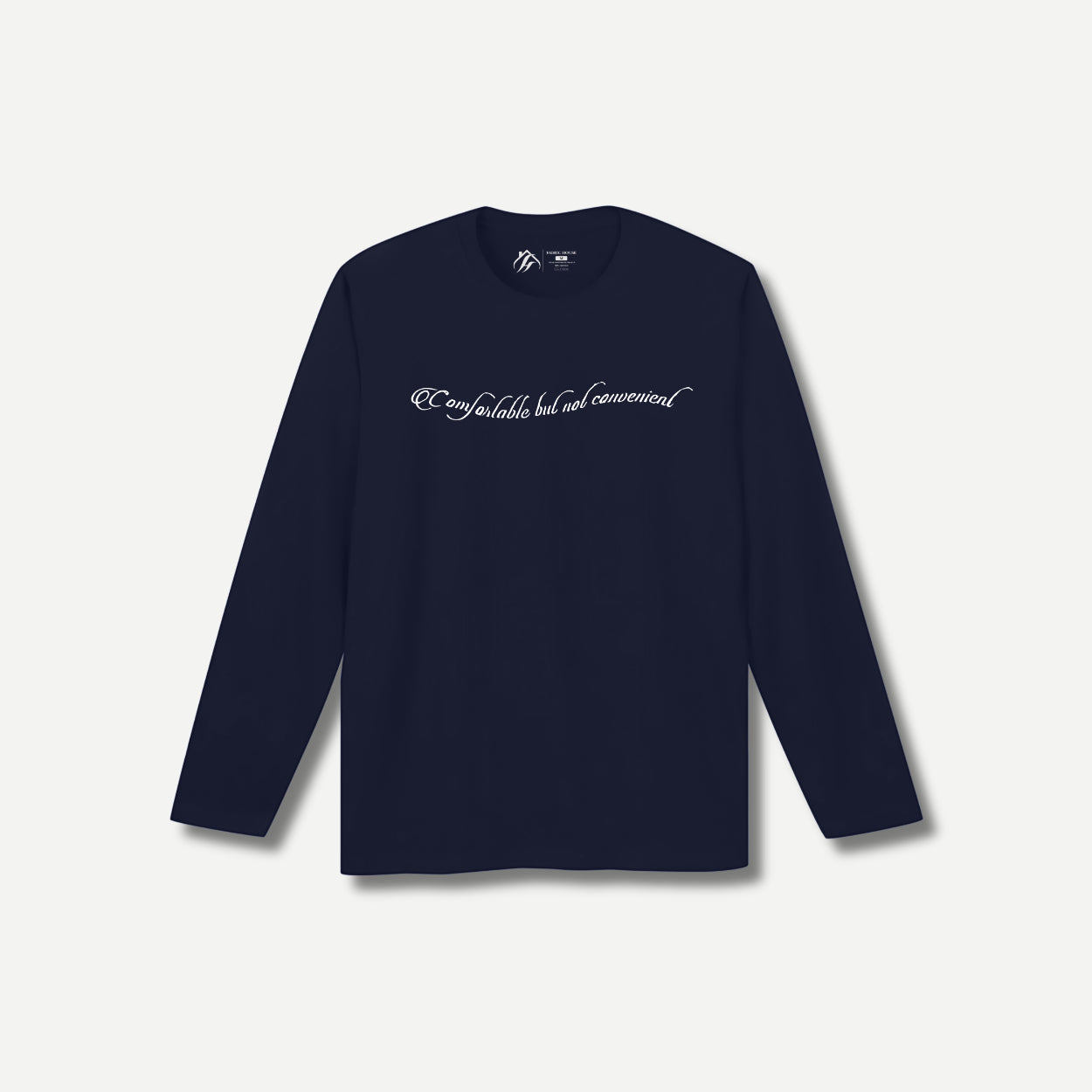 Outside Zone Front Long Sleeve Navy T-shirt