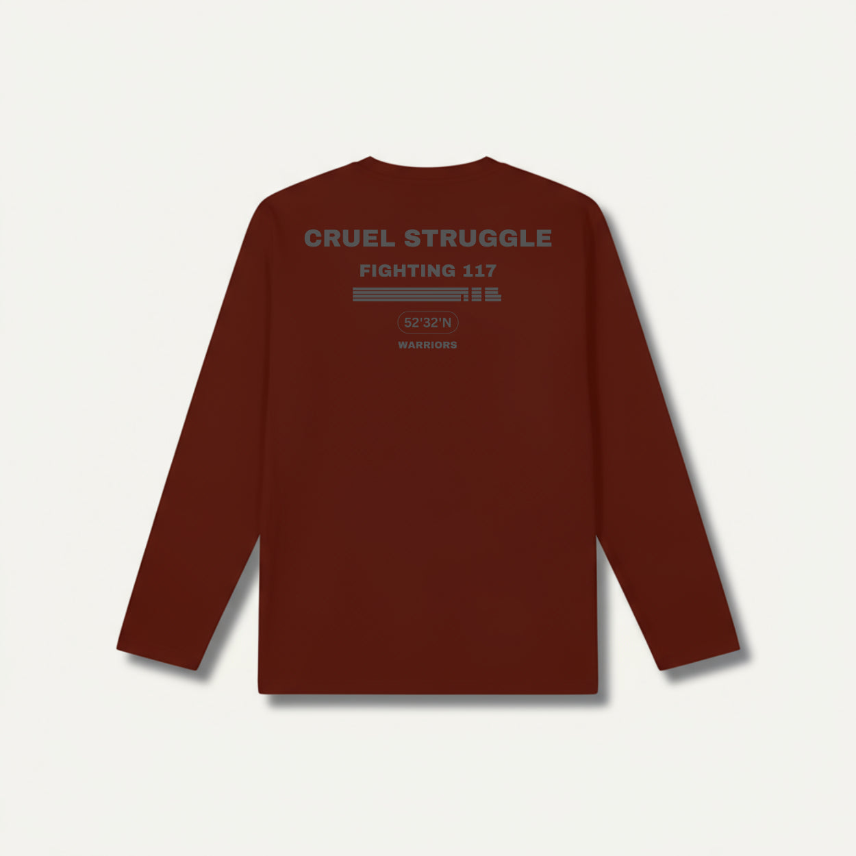 REB Shackles Back Long Sleeve Brick Red T-shirt
