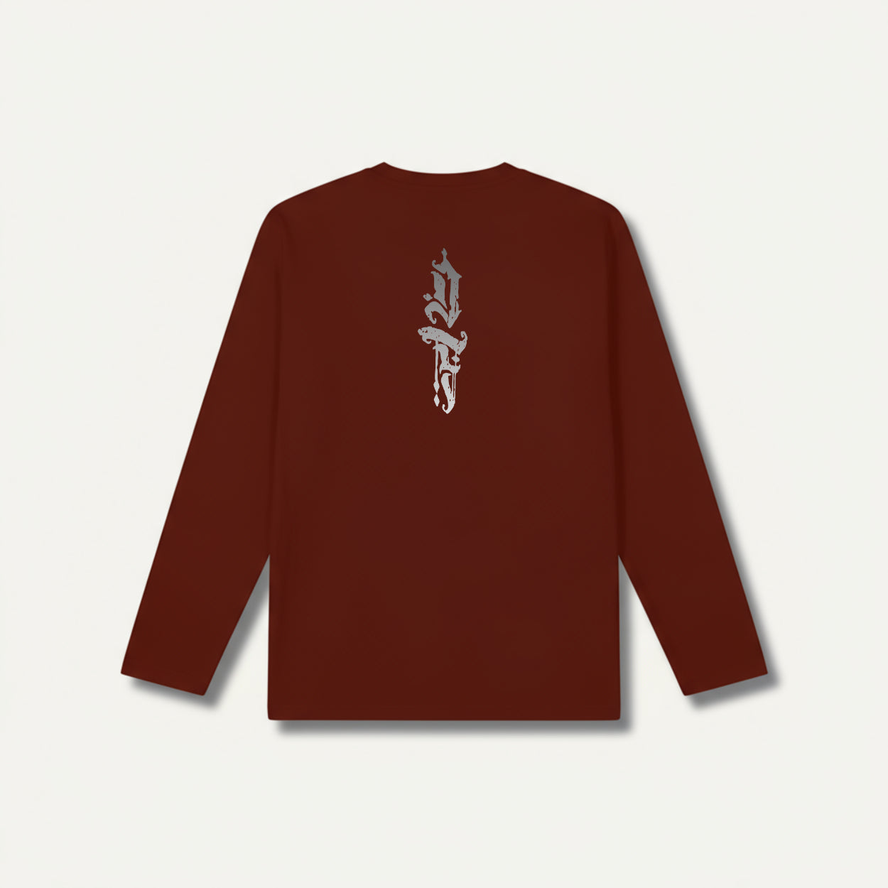 Shadow Back Long Sleeve Brick Red T-shirt